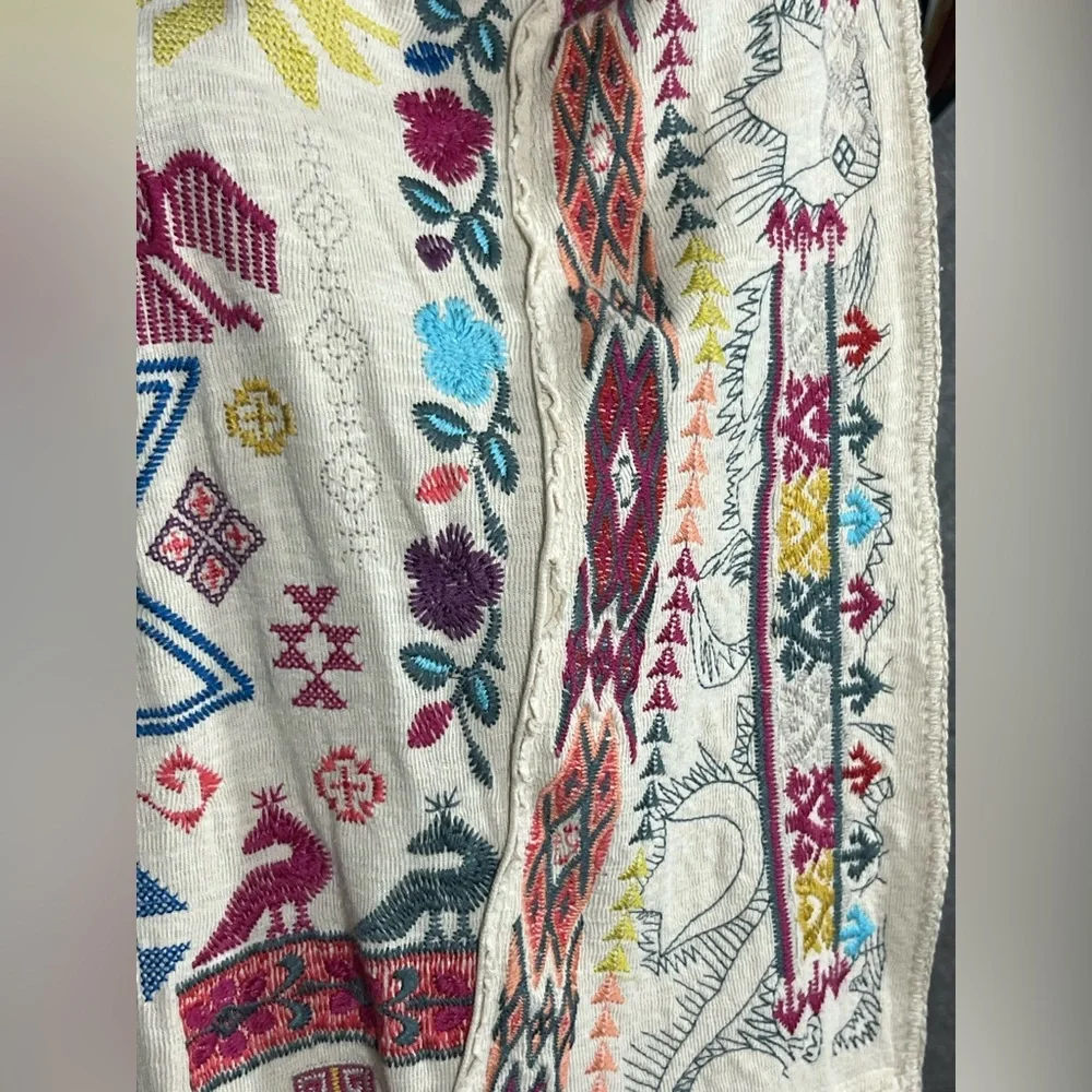 ๐ฆ Johnny Was BIYA Embroidered Hooded Boho Cardigan Jacket Ivory Festival, medium - Picture 13 of 14